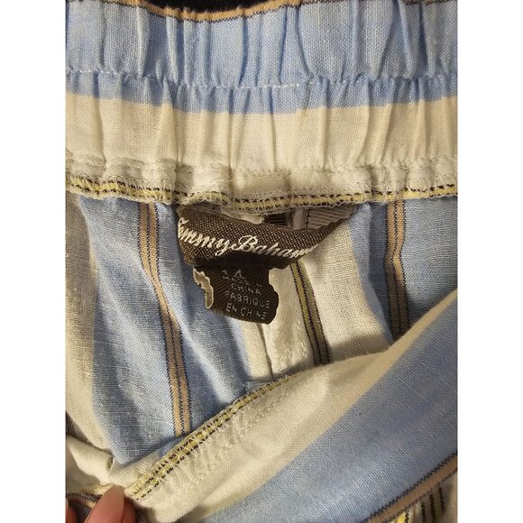 Tommy Bahama Womens Striped Linen Blend Drawstring Pants Size 14 Resort Beachy - Picture 4 of 5